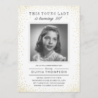 Vieux photo Étincelle Invitations de la fête Surpr