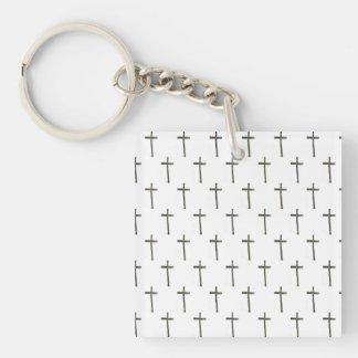 Vieux Porte - clé acrylique croisé robuste