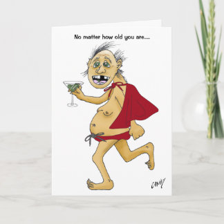 Vieux super-homme carte anniversaire