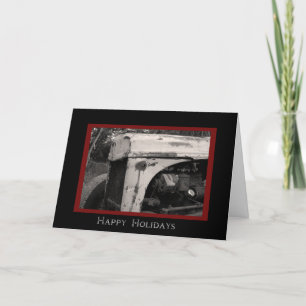 Vieux tracteur agricole Pays Bonne carte de vacanc