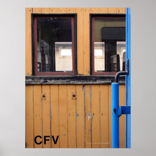 Vieux Train à vapeur Le Mastrou Poster du Wagon Ja (Devant)