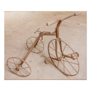 VIEUX TRICYCLE 1928 PHOTO IMPRIMER PROFESSIONNEL