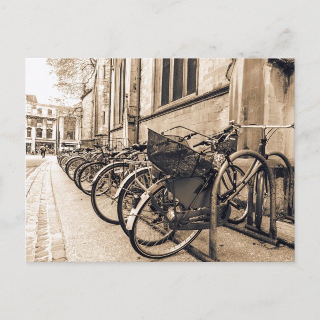 Vieux Vélos Vélos en Oxford Carte Postale (Devant)