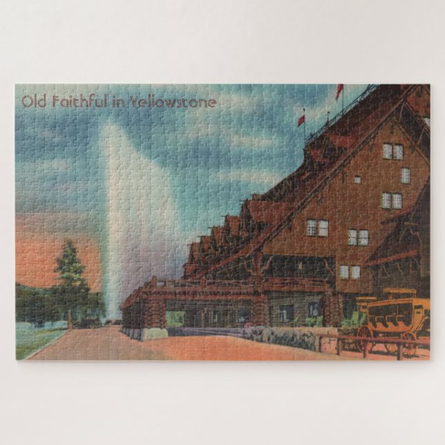 Vieux Yellowstone Foi Grand Puzzle (Horizontal)
