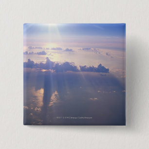 View above dense cloud 2 inch square button