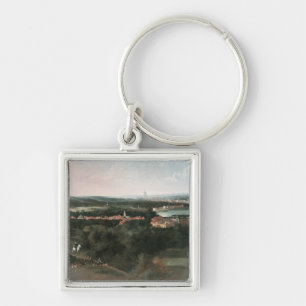 View across Greenwich Park towards London Keychain