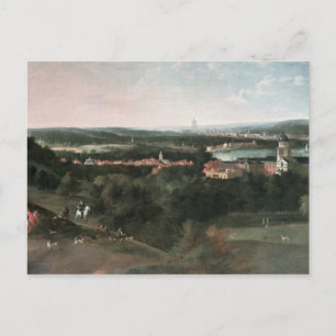View across Greenwich Park towards London Postcard