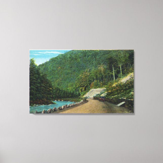 View Along Cold River of Eastern Slope of Canvas Print (Front)