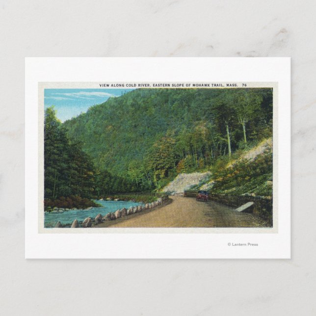 View Along Cold River of Eastern Slope of Postcard (Front)
