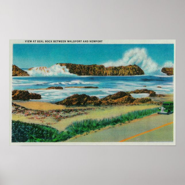 View at Seal Rock between Waldport and Newport Poster (Front)