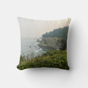 View at Simpson Reef Overlook, Oregon Coast Throw Pillow