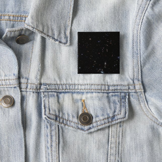 View Between The Pisces & Andromeda Constellations 2 Inch Square Button (In Situ)