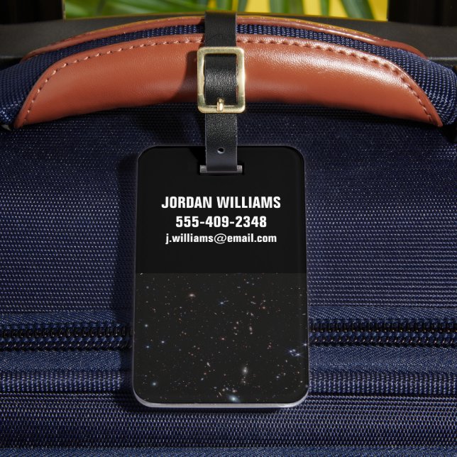 View Between The Pisces & Andromeda Constellations Luggage Tag (Front Insitu 2)