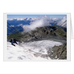 View down the Mont Fort glacier
