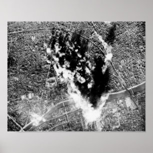 View From A B-17 On A Bombing Run - Paris WW2 1943 Poster