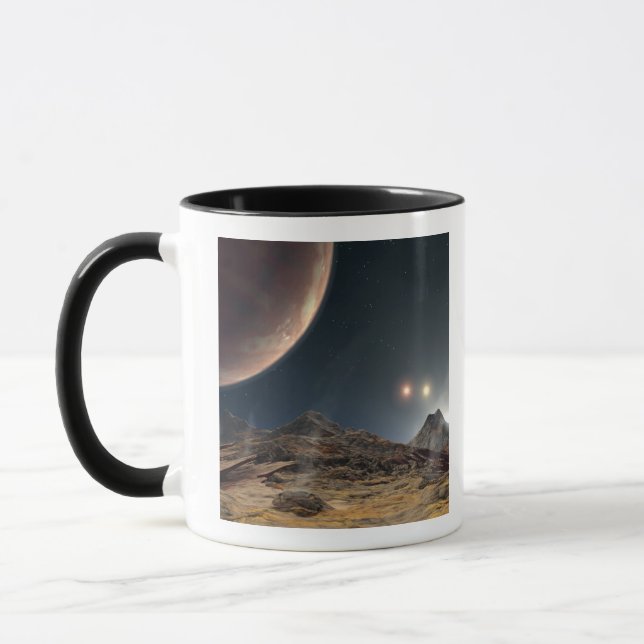 View from a hypothetical moon in orbit mug (Left)