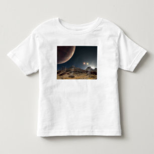 View from a hypothetical moon in orbit toddler t-shirt