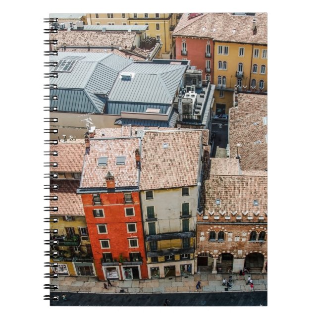 View from above of colourful facades of buildings notebook (Front)