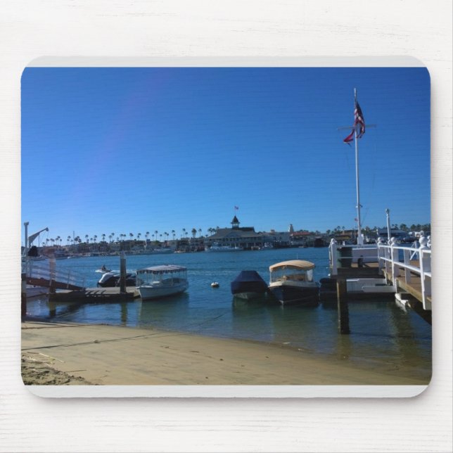 View from Balboa Island, Newport Beach, California Mouse Pad (Front)