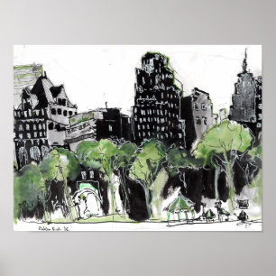 View from Bryant Park NYC Poster