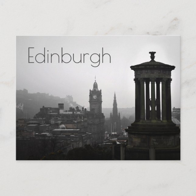 View from Calton Hill, Edinburgh, Scotland Postcard (Front)