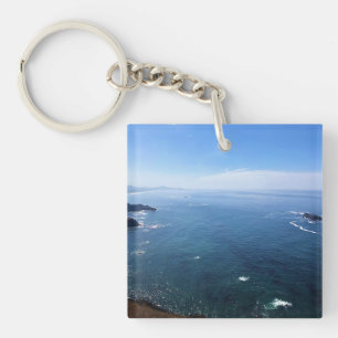 View from Cape Foulweather, Newport, Oregon Keychain