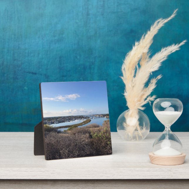 View from Castaways Park, Newport Beach, CA Plaque (Insitu)