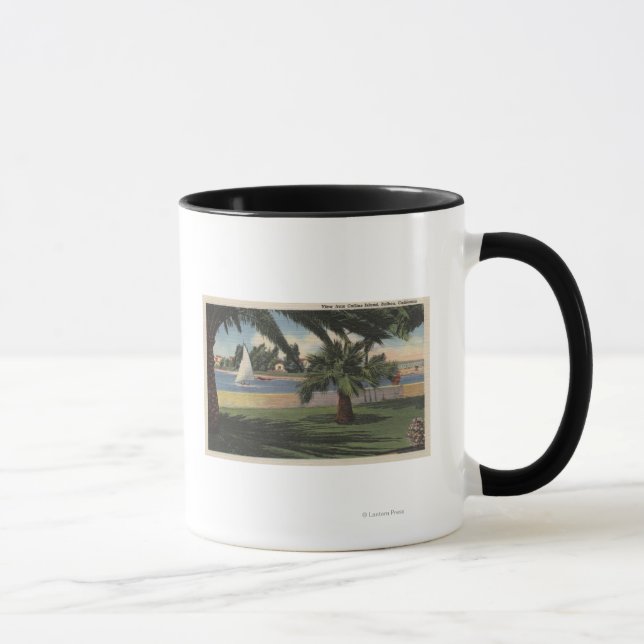 View from Collins Island, Sailboat on Water Mug (Right)