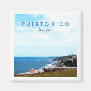View from El Morro, San Juan, Puerto Rico Magnet
