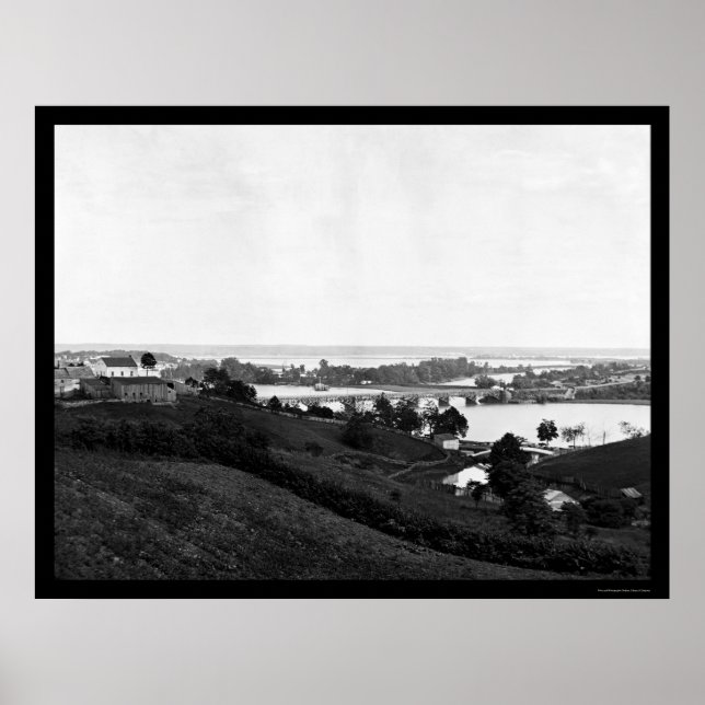 View from Georgetown Heights 1865 Poster (Front)