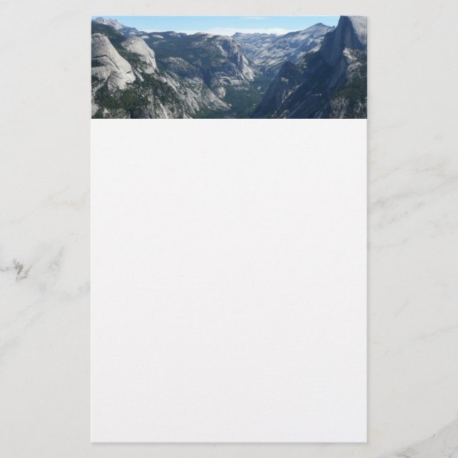View from Glacier Point in Yosemite National Park Stationery (Front)