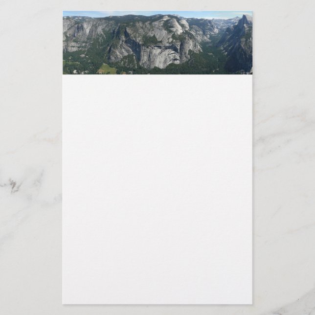 View from Glacier Point in Yosemite National Park Stationery (Front)