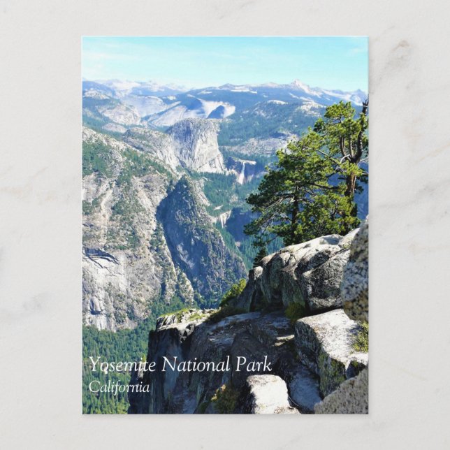 View from Glacier Point, Yosemite, CA Postcard (Front)