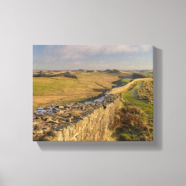 View from Hadrian's wall, Northumberland Canvas Print (Front)