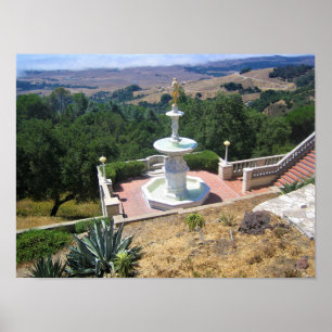 View from Hearst Castle, San Simeon, California Poster