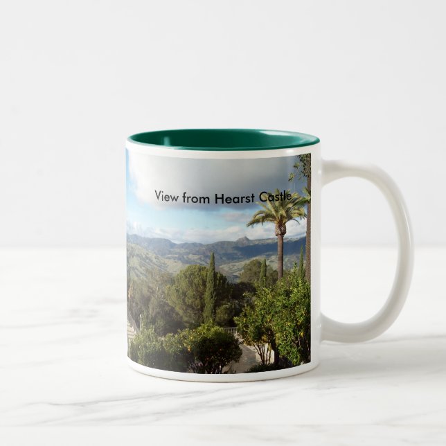 View from Hearst Castle Two-Tone Coffee Mug (Right)