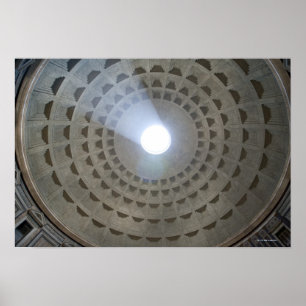 View from inside the Pantheon up to the cupola Poster