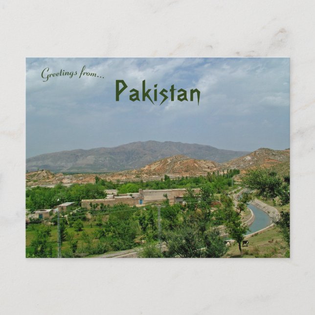 View From Jaulian Monastery Pakistan Postcard (Front)
