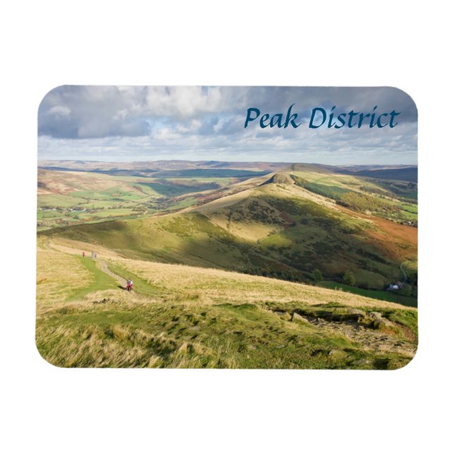 View from Mam Tor, Peak District souvenir photo Magnet (Horizontal)