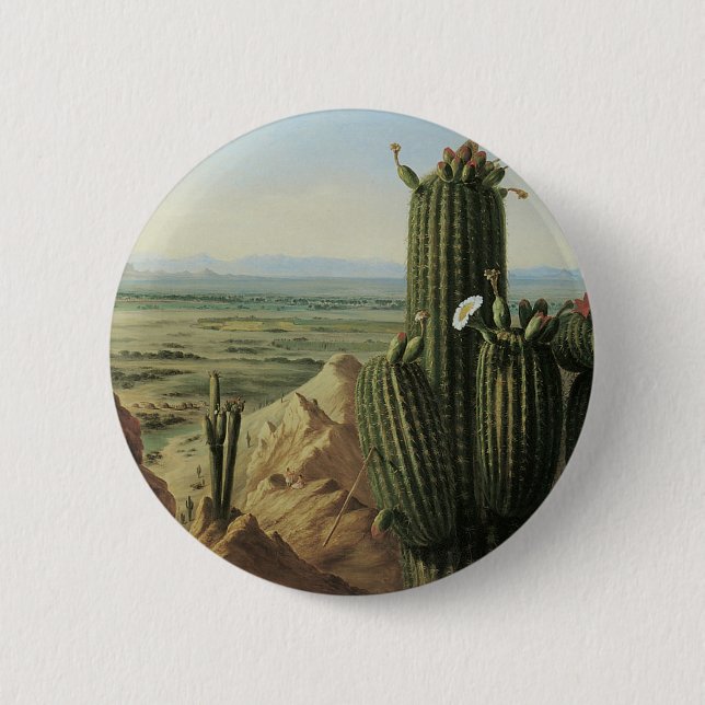 View from Maricopa Mountain Near Rio Gila by Pratt 2 Inch Round Button (Front)