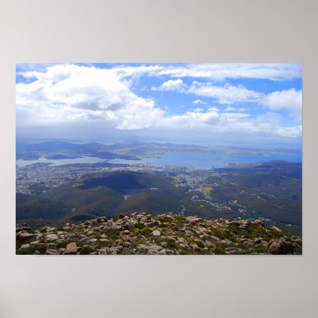 View from Mount Wellington, Tasmania, Print (Front)