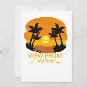 View from My Tent – Camping Holiday Card