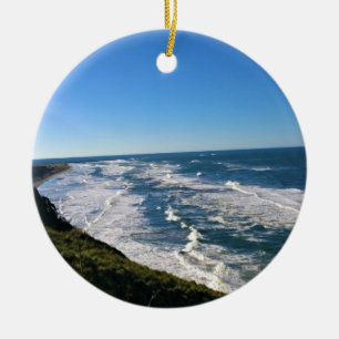View from North Head Lighthouse, Washington Ceramic Ornament