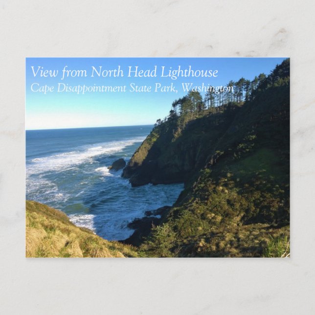 View from North Head Lighthouse, Washington Postcard (Front)