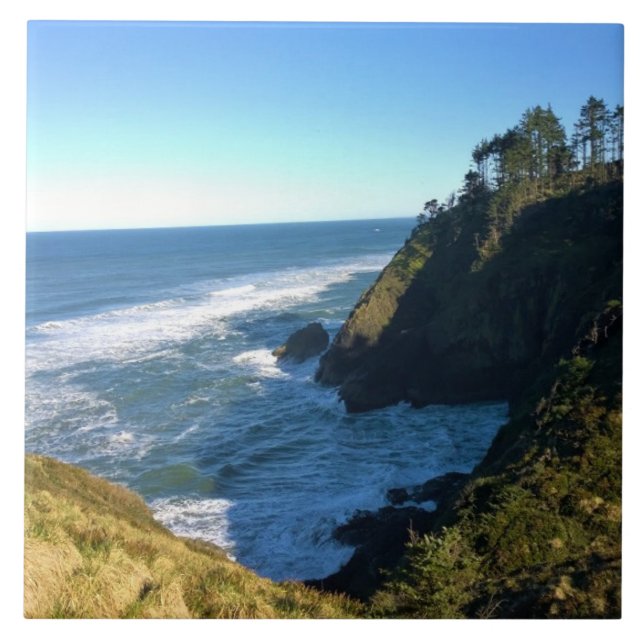 View from North Head Lighthouse, Washington Tile (Front)