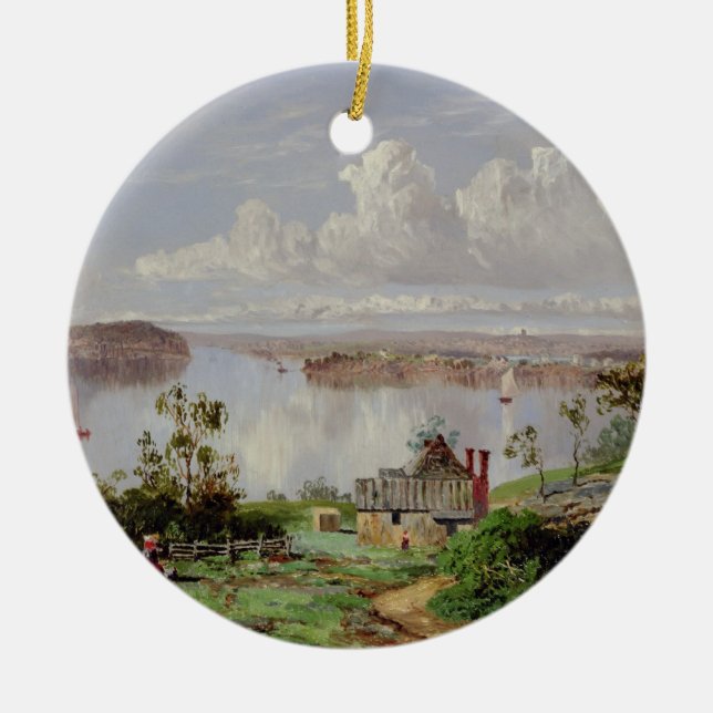 View From Onions Port, Sydney Ceramic Ornament (Front)