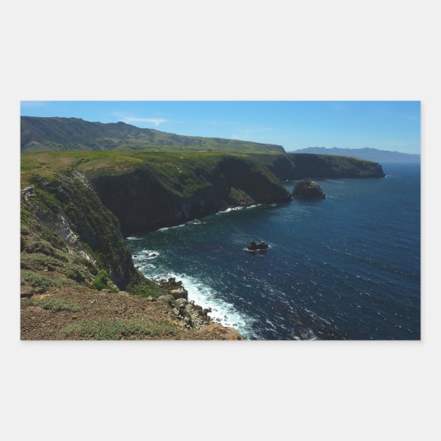 View from Santa Cruz Island in Channel Islands Sticker (Front)