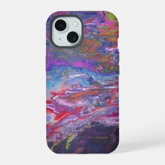 View From Space Paint Flow Art iPhone 15 Case