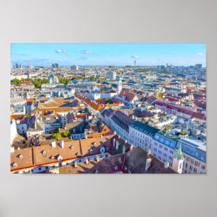 View from St. Stephen's Cathedral Tower, Vienna Poster