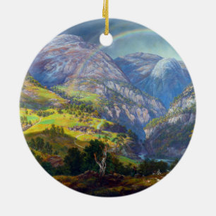 View from Stalheim by Johan Christian Dahl (1842) Ceramic Ornament